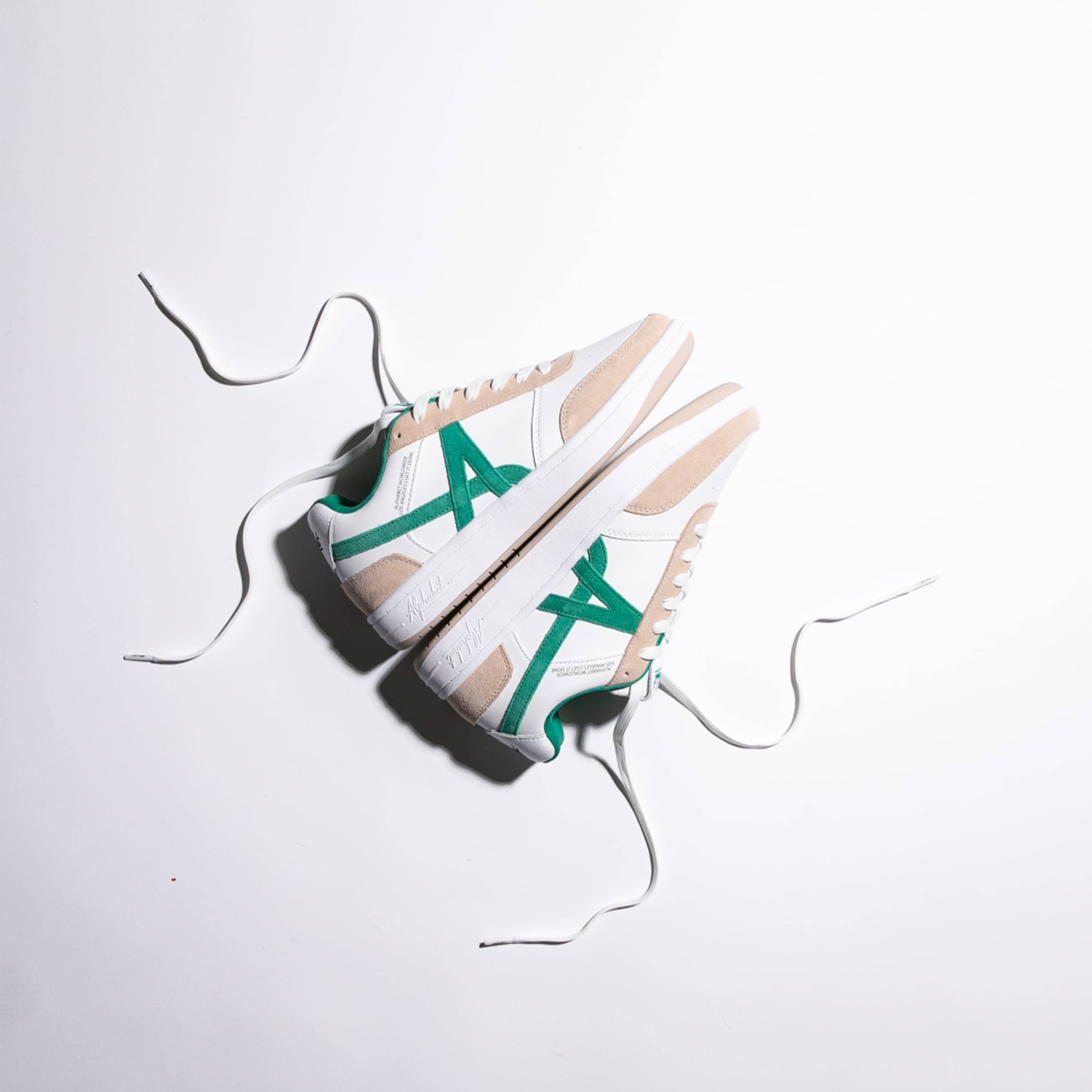Beverly Low 567 White/Green/Beige — Front